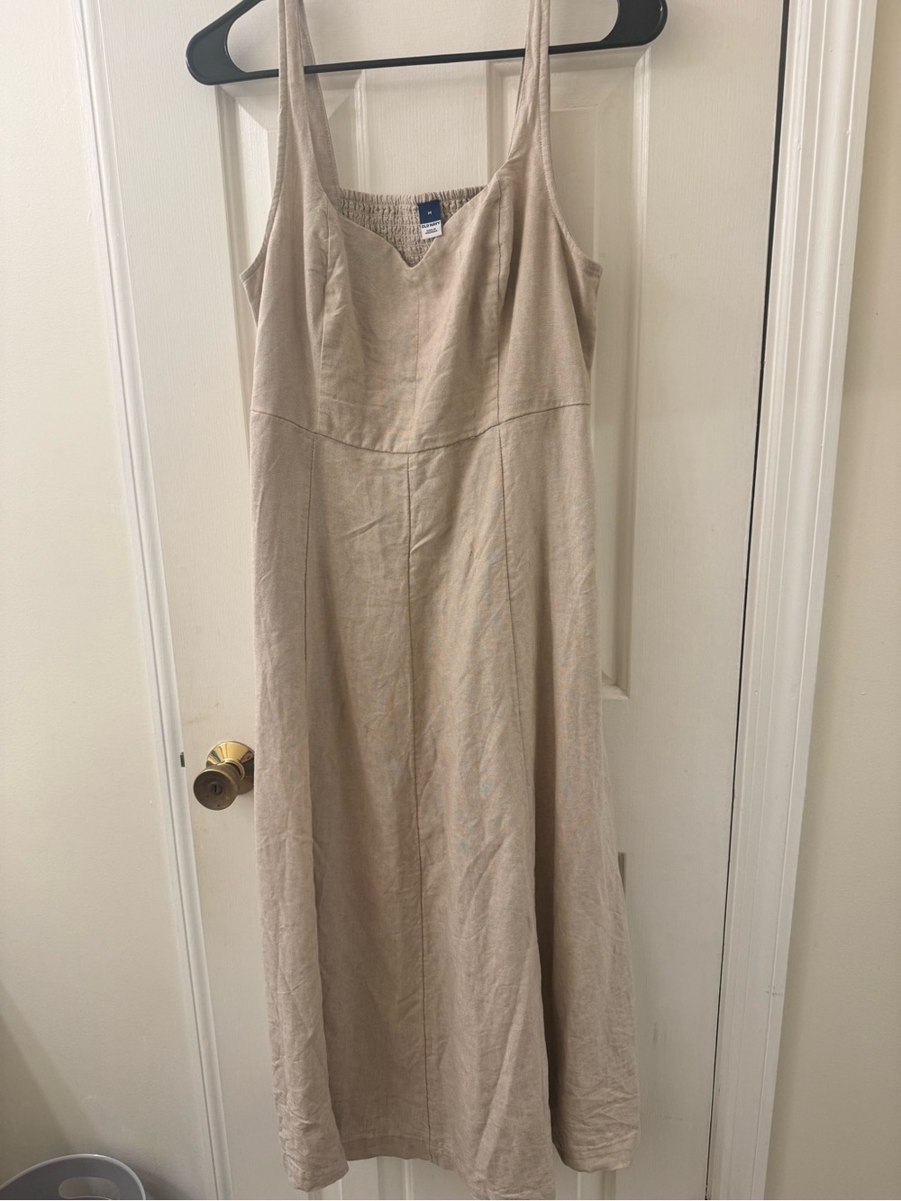 Old Navy Beige Maxi Dress with Spaghetti Straps
